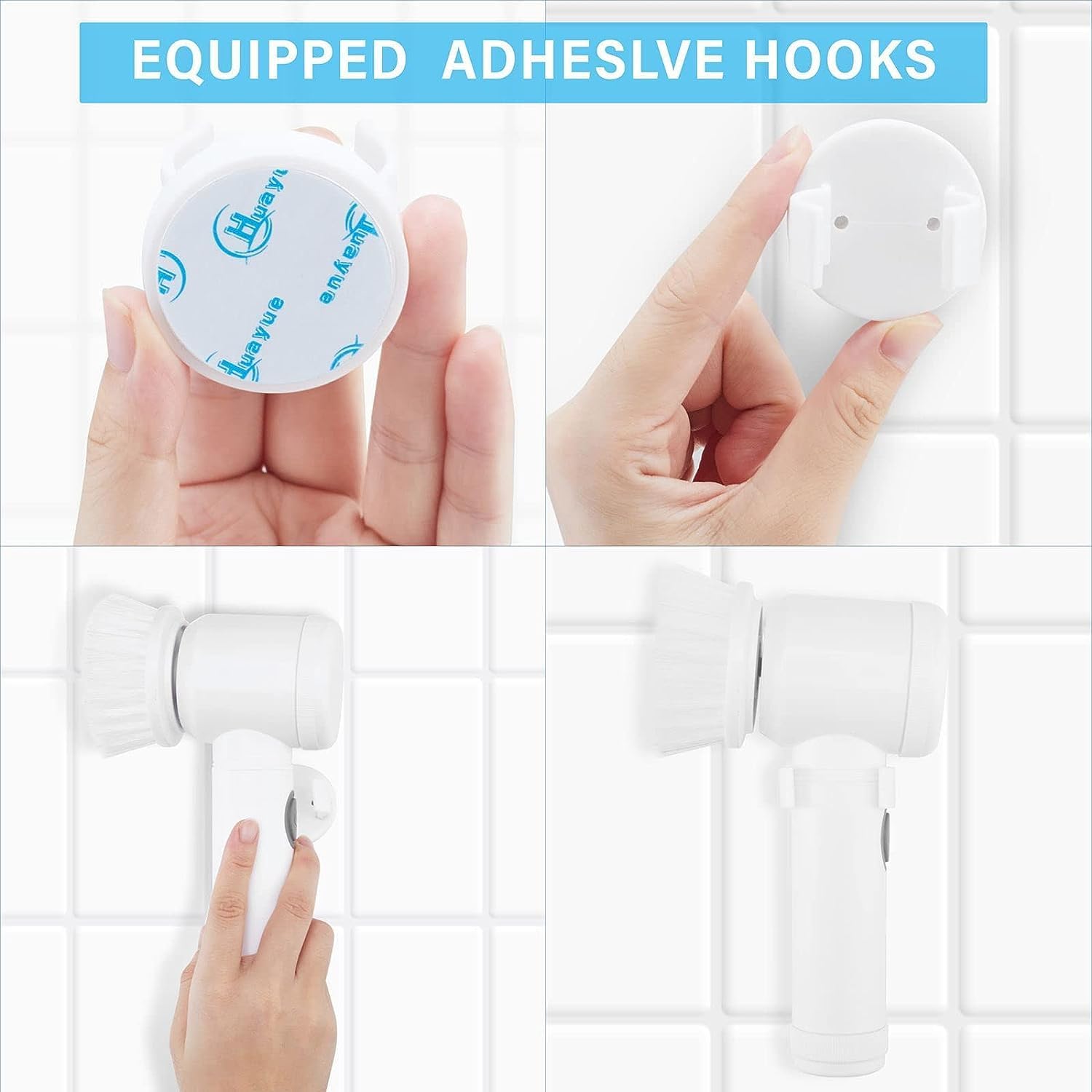SkyShopy Electric Spin Scrubber Rechargeable Cleaning Tools,Grout Brush, Electric Cleaning Brush with 3 Brush Heads,Electric Scrubber Suitable for Bathroom Wall Tiles Floor Bathtub Kitchen SkyShopy Electric Spin Scrubber Rechargeable Cleaning Tools,Grout Brush, Electric Cleaning Brush with 3 Brush Heads,Electric Scrubber Suitable for Bathroom Wall Tiles Floor Bathtub Kitchen